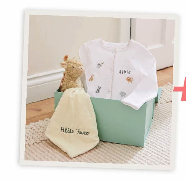 Personalised Born to be Loved Sleepsuit & Comforter Gift Set