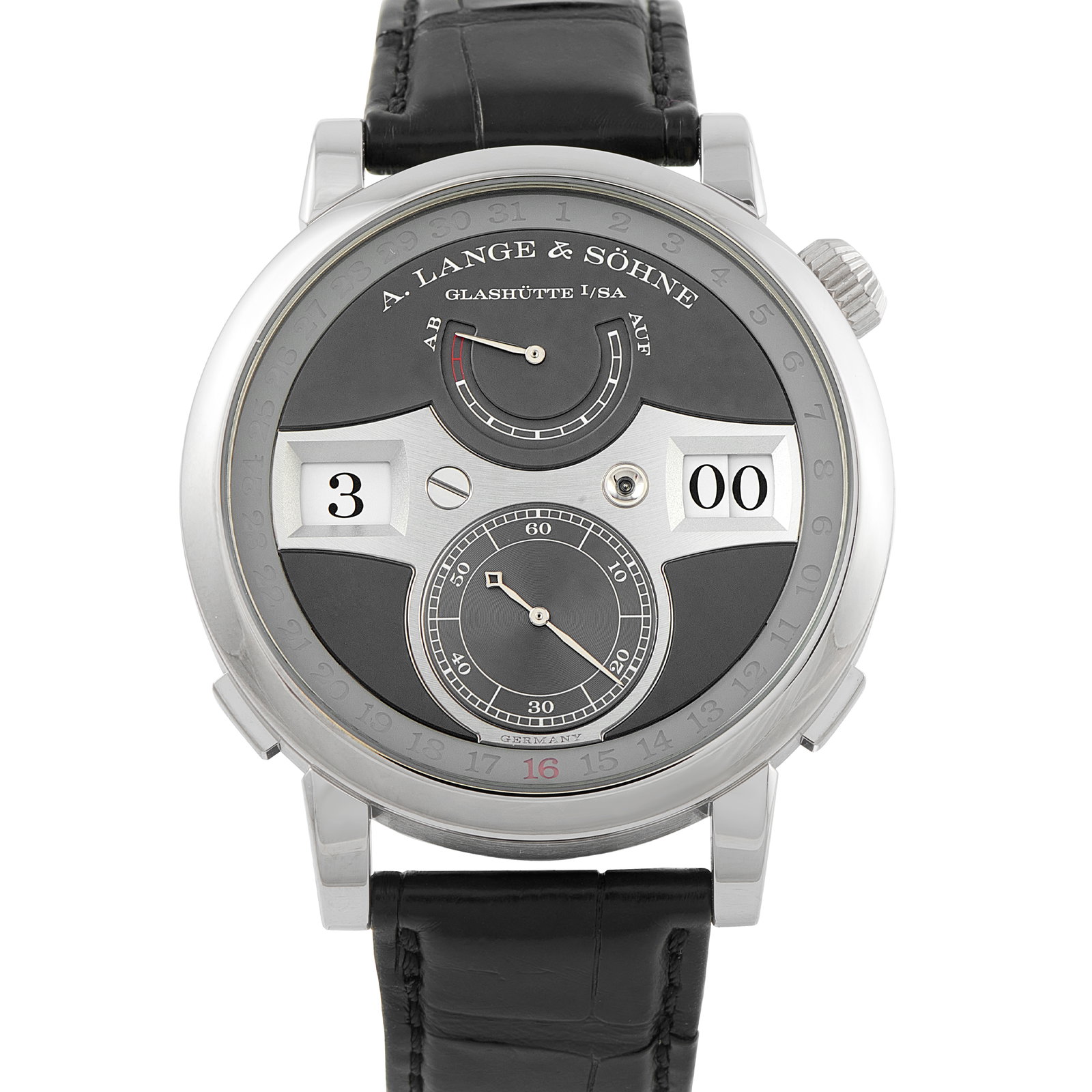 A. Lange & Sohne Zeitwerk Date White Gold Watch 148.038