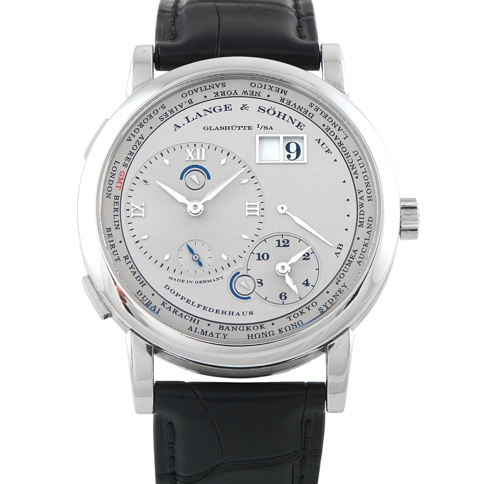 A. Lange & Sohne Lange 1 Time Zone Platinum Watch 116.025