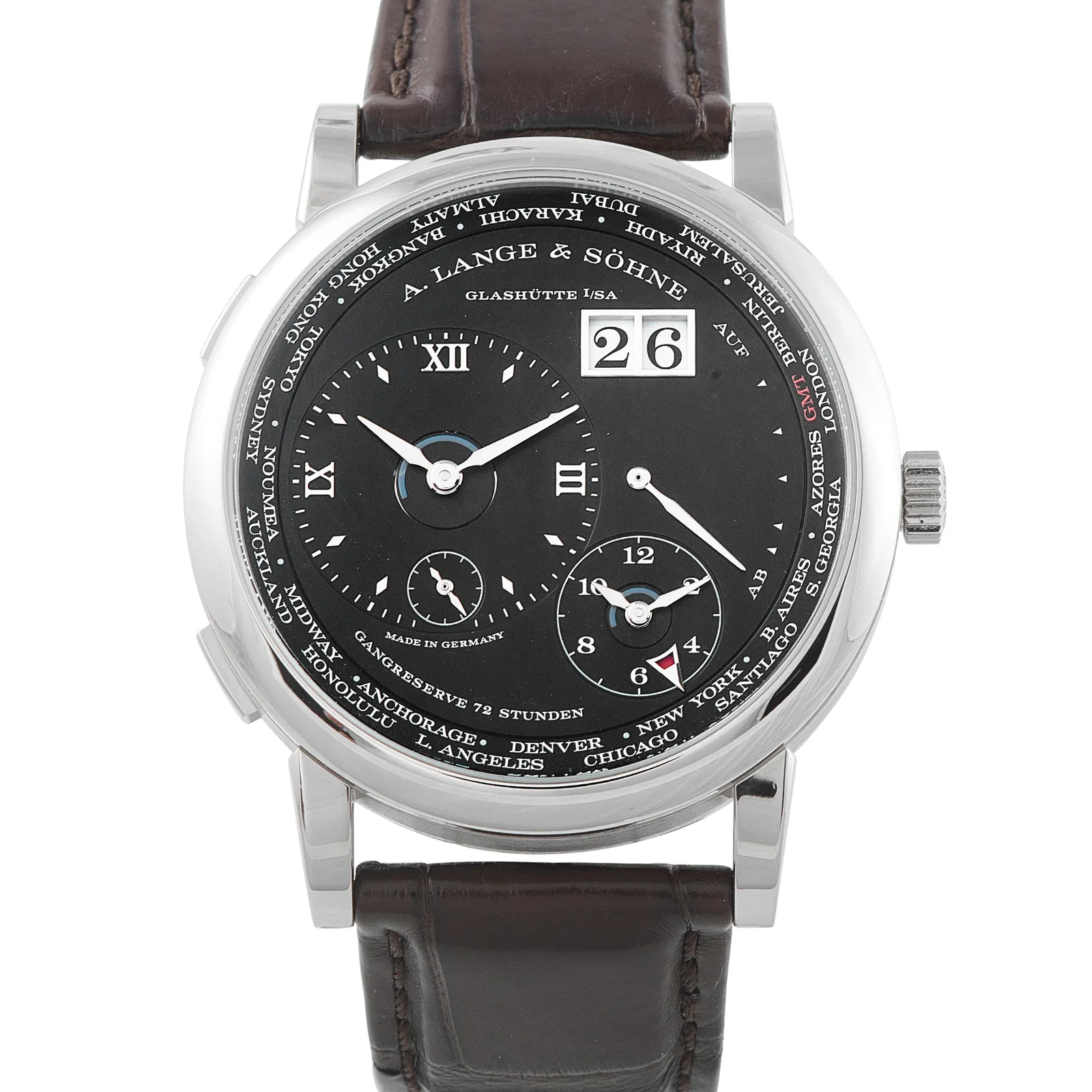 A. Lange & Sohne A. Lange & Söhne Lange 1 Timezone 18K White Gold Watch 136.029