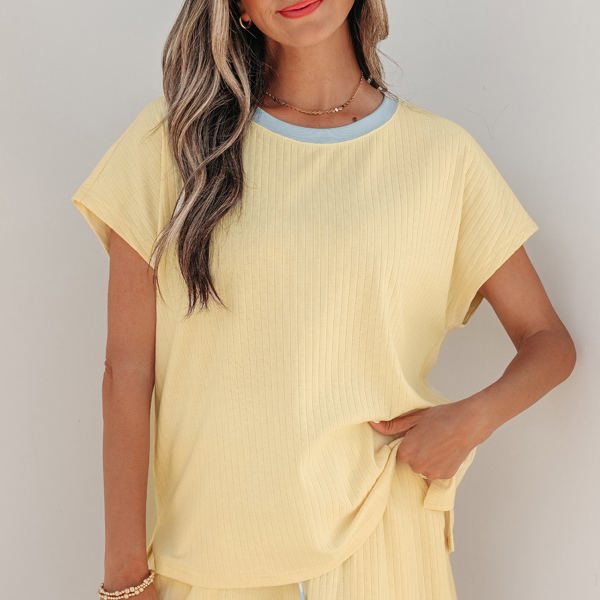 Sunny Trim Casual Short Set