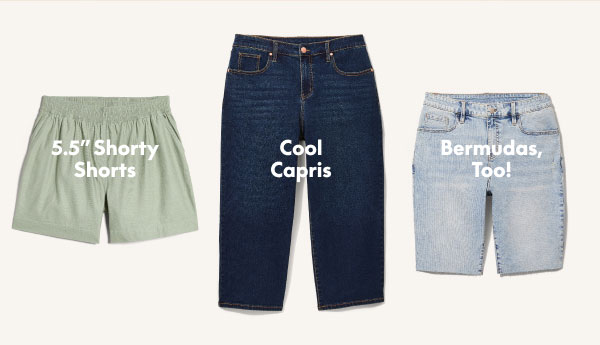 Shorts & Capris Buy 1 Get 2 Free
