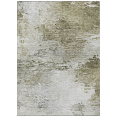 Agate Machine Washable Rug in taupe brown
