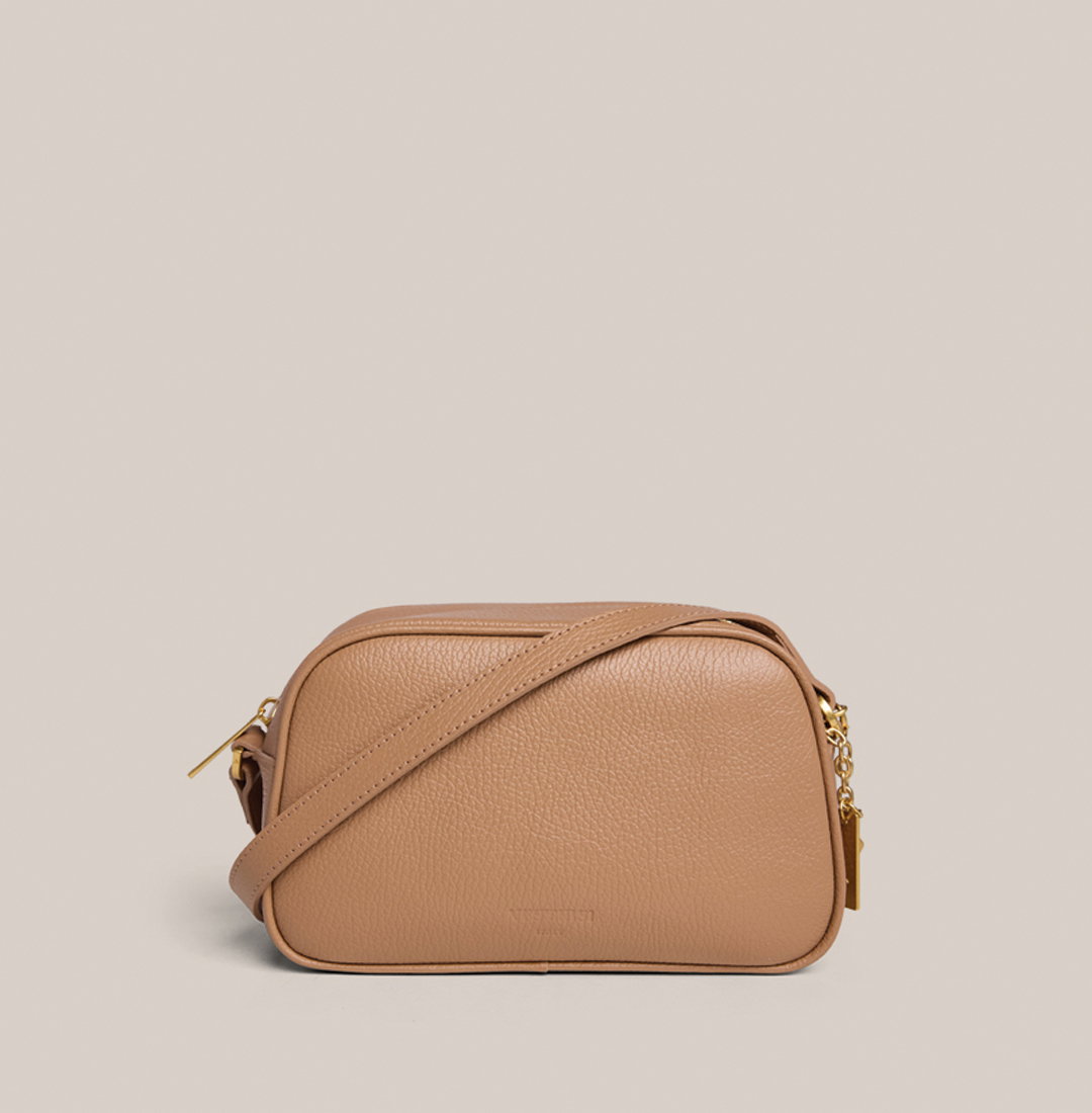 Vera Latte Camera Crossbody Bag