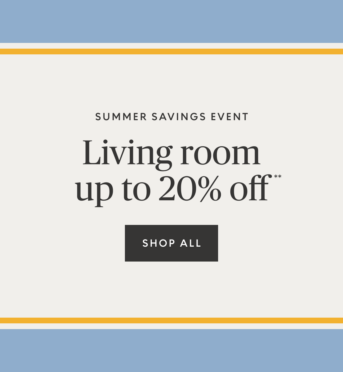 Living room up to 20% off