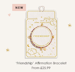 Affirmation Card 'Friendship' Bracelet In Gold Plating