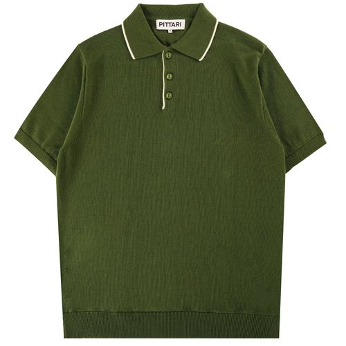 Pittari Short Sleeve Polo Tipping - Olive