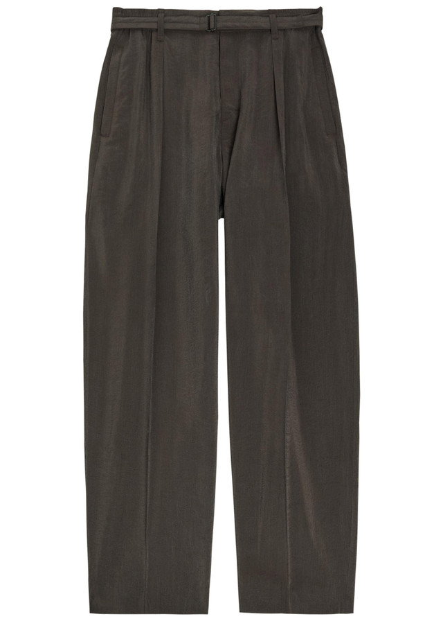 LEMAIRE Belted silk-blend trousers