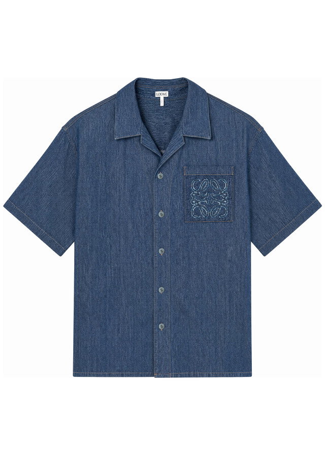 LOEWE Embroidered chambray shirt