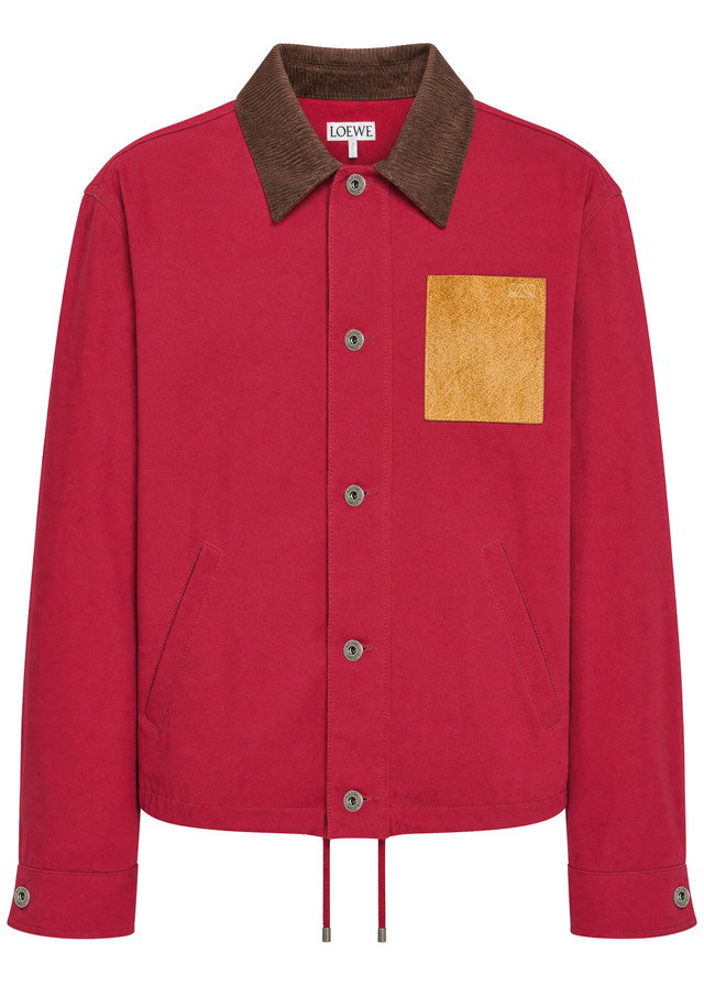 LOEWE Corduroy-collar cotton jacket