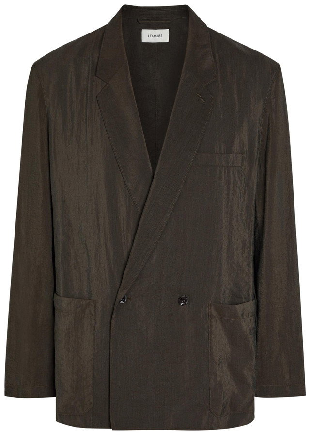 LEMAIRE Double-breasted silk-blend blazer