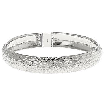 Sterling Silver Diamond Cut Bangle