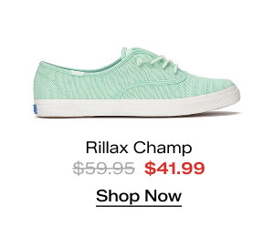 A side view of the Rillax Champ in bay which was $59.95 and is now $41.99 for a limited time. Shop Now.