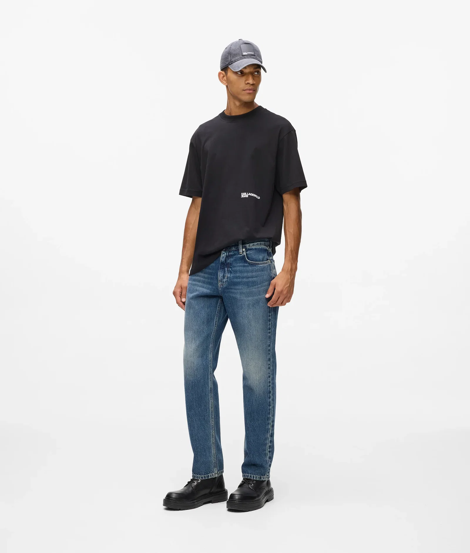 Image of Vintage wash straight jeans