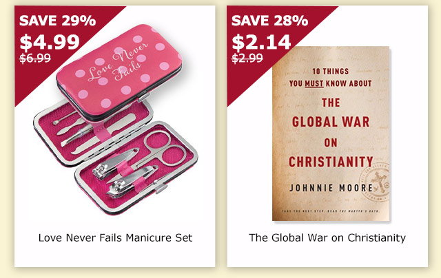 Love Never Fails Manicure Set | The Global War on Christianity