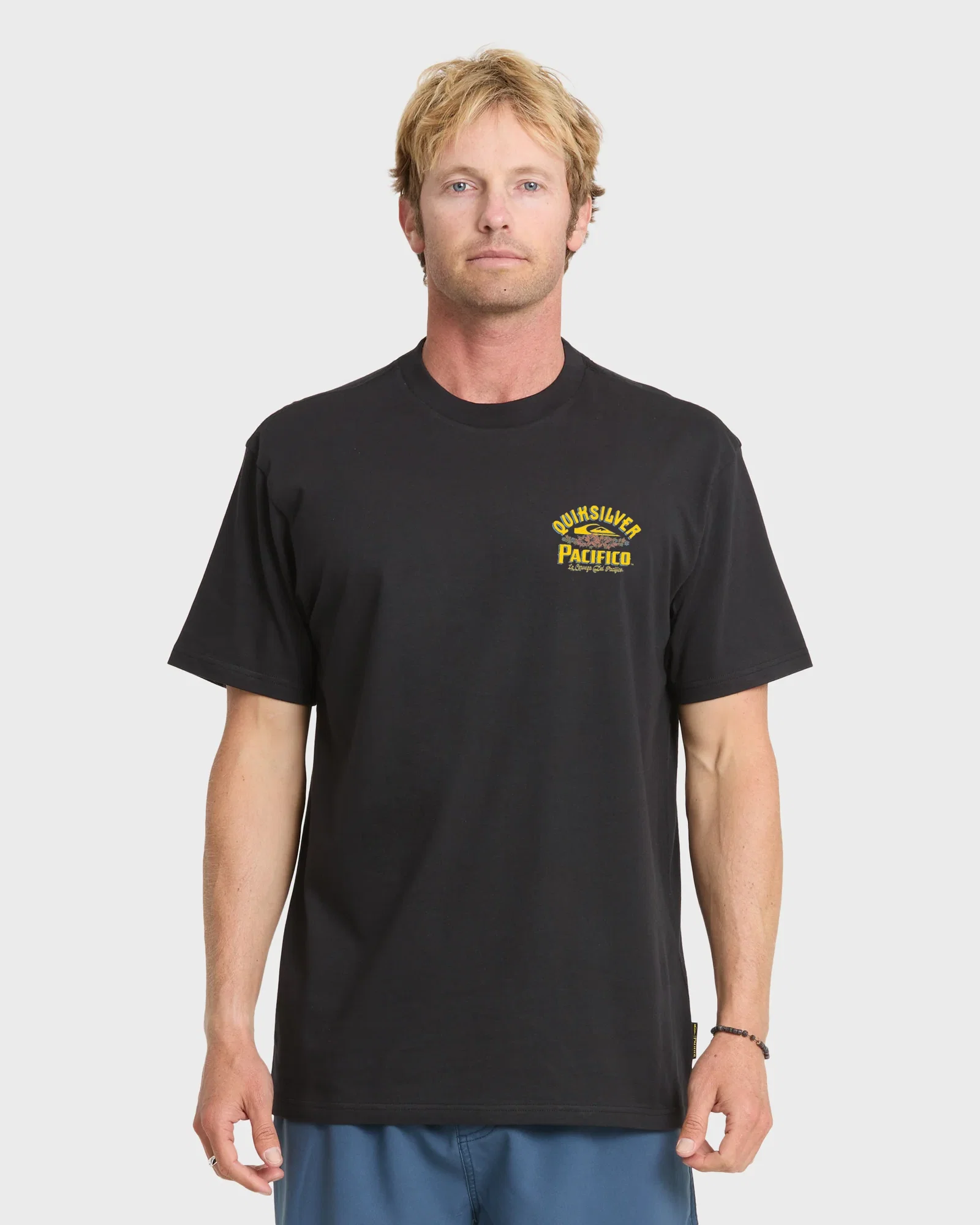 Image of Pacifico Signage Short Sleeve Knit T-Shirt - Black