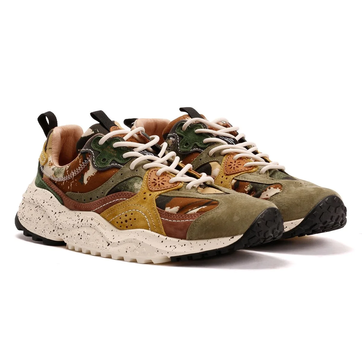 Image of Flower Mountain Wave Suede Men's Camouflage Trainers