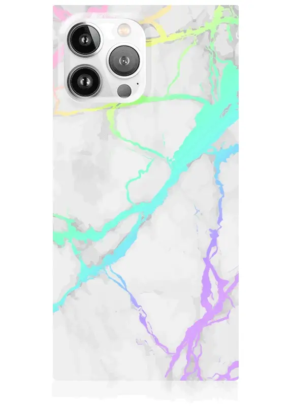 Image of SQUARE® Holographic Marble iPhone Case
