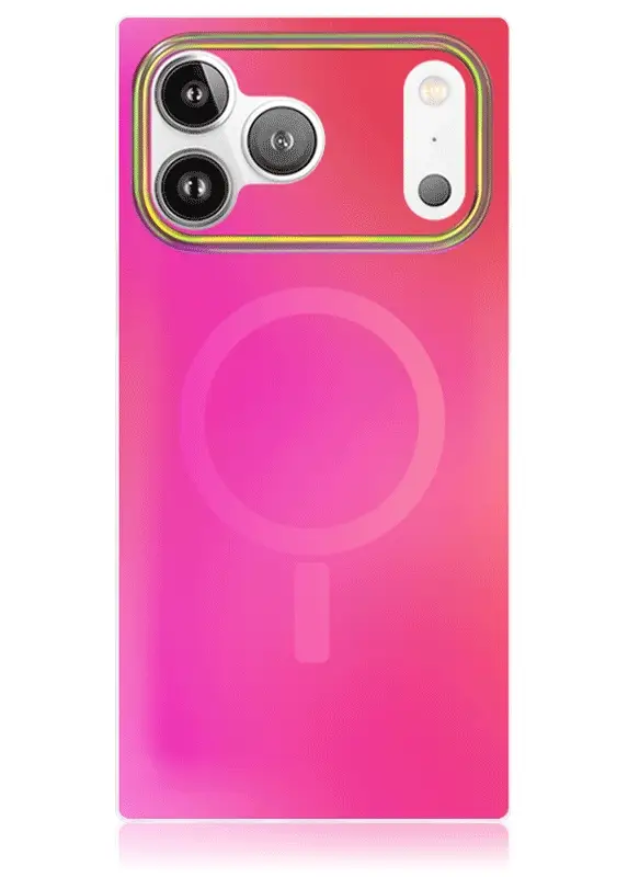 Image of SQUARE® Pink Iridescent Satin iPhone Case