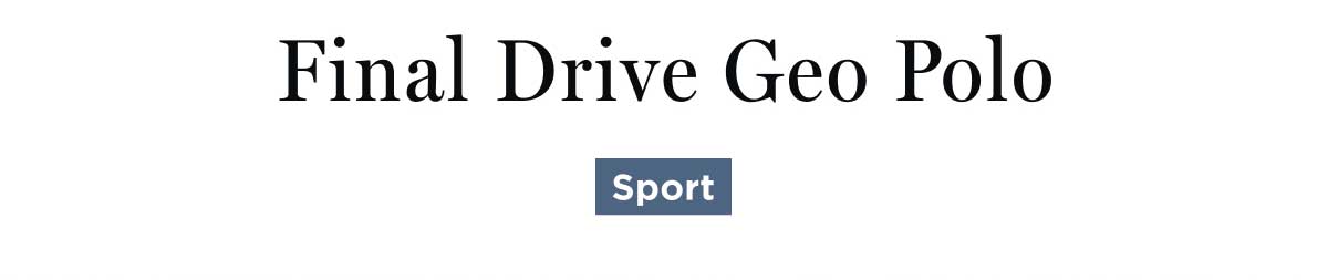 Final Drive Geo Polo