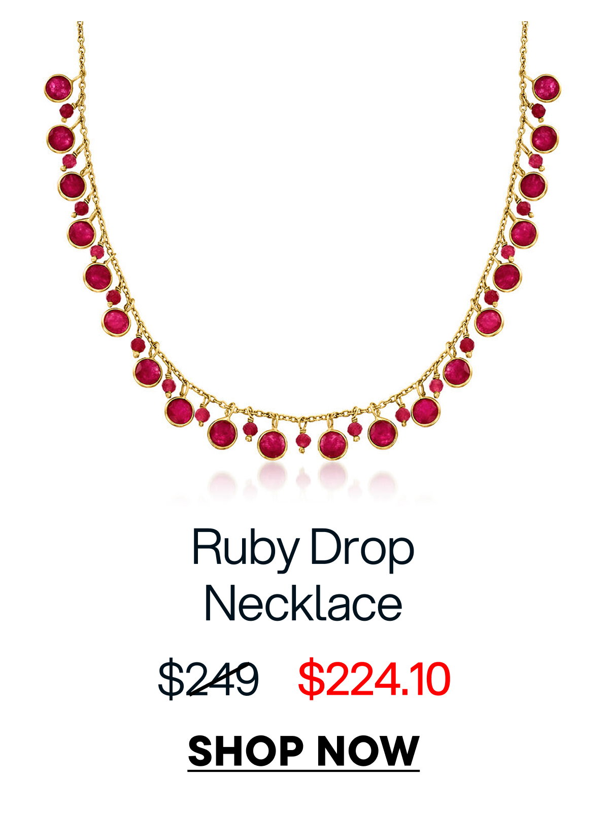Ruby Drop Necklace