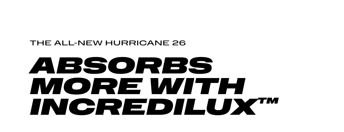 The All-New Hurricane 26 - Absorbs More with incrediLUX™