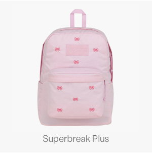 JanSport Superbreak Plus FX Bows Backpack in Pink