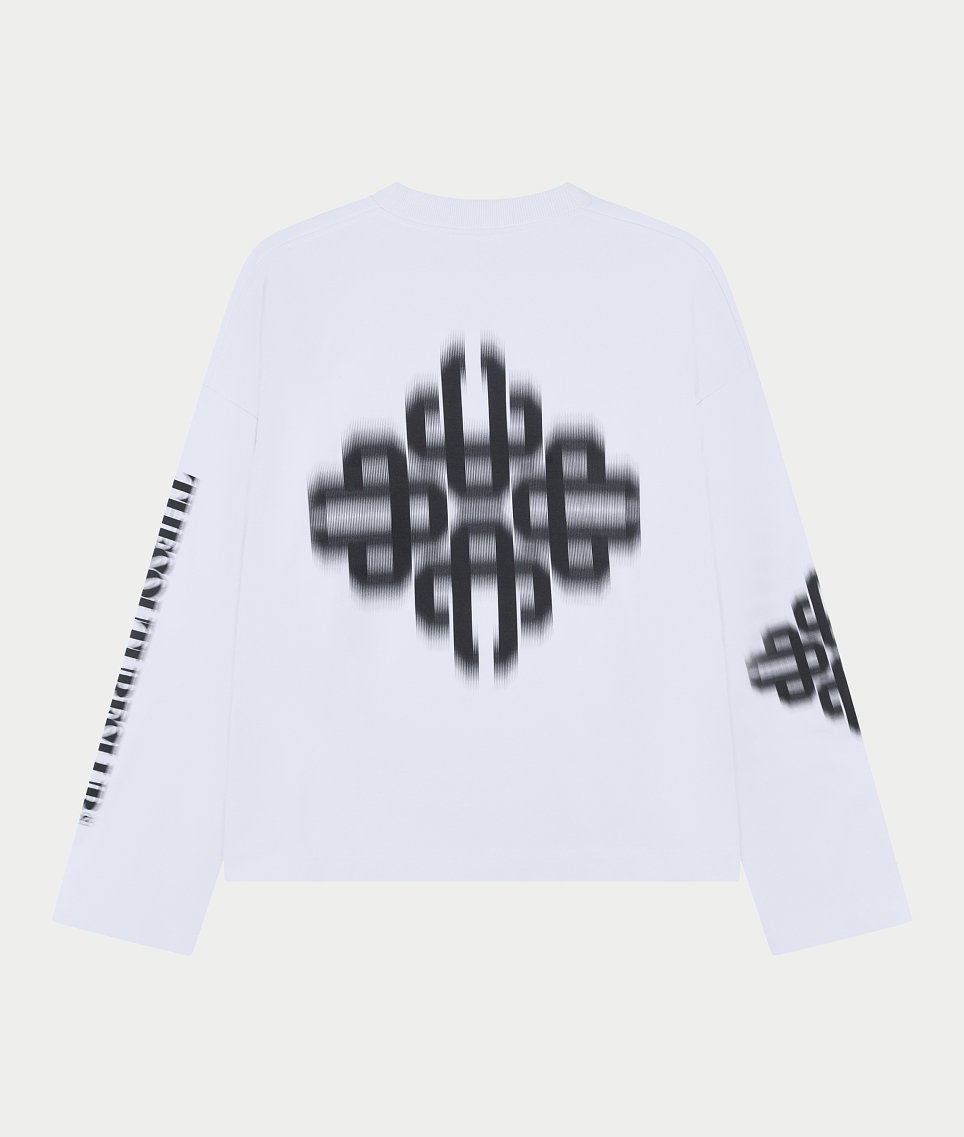 MOTION BLURRED LONG SLEEVE T-SHIRT