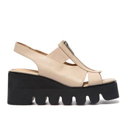 Pazoli Taupe Leather Sandals