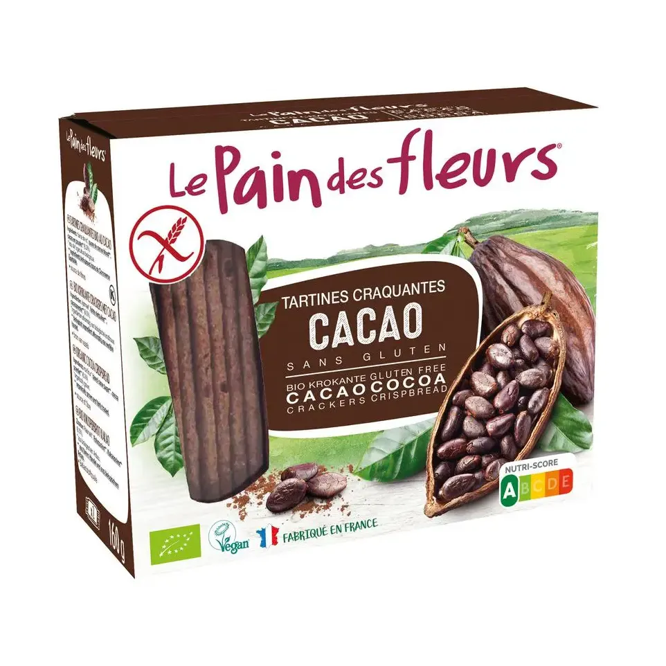 Image of Le Pain Des Fleurs Krokante crackers met cacao