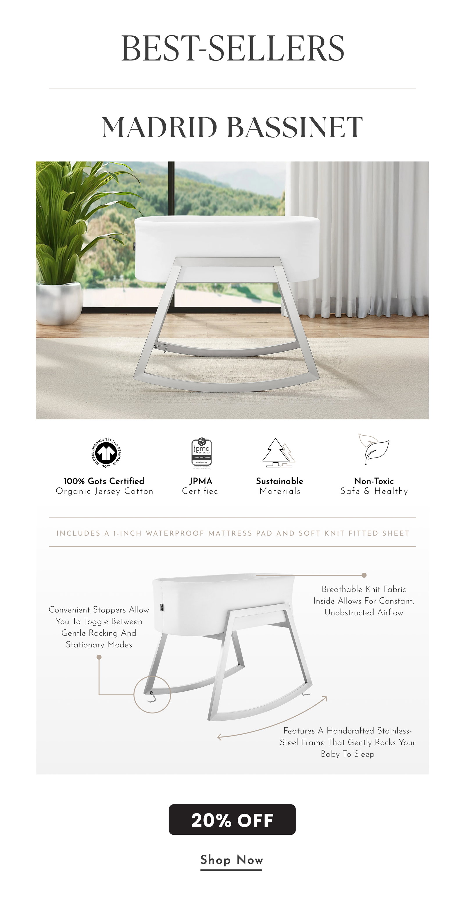 Shop Madrid Bassinet