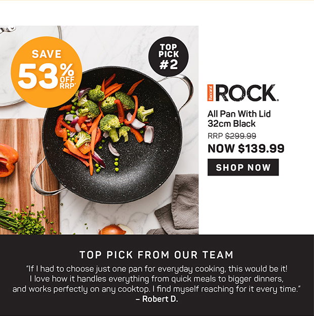 Baccarat Rock All Pan With Lid 32cm Black