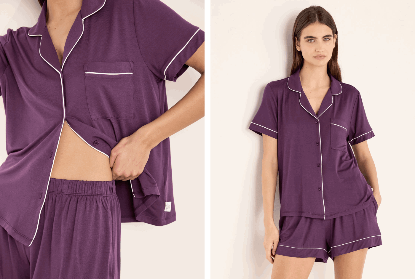 TENCEL™ Modal Short Pyjama Set - Plum