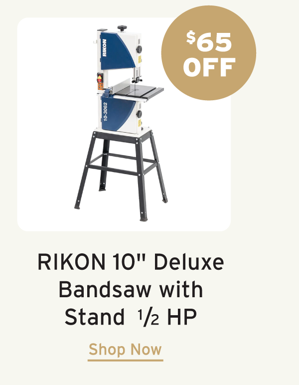 RIKON 10" Deluxe Bandsaw with Stand - 1/2 HP