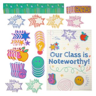 Image of Retro Doodle Bulletin Board Kit