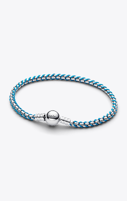 Blue Cord Snake Chain Bracelet
