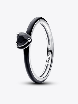 Pandora ME Black Chakra Heart Ring