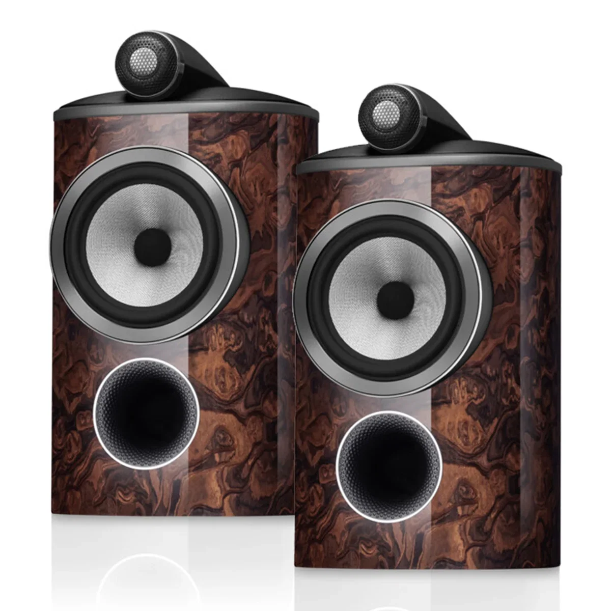 Image of Bowers & Wilkins 805 D4 Signature 2-Way Bookshelf Speaker - Pair (California Burl Gloss)