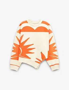 Printed sweatshirt with cotton