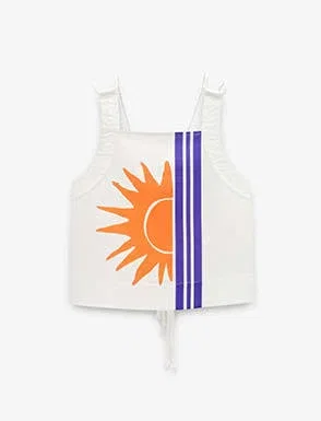 Printed cotton top with sun