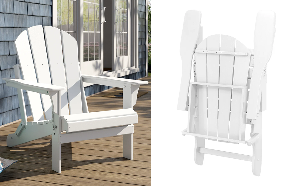 Shawnna Weather-Resistant Foldable Outdoor Adirondack Chair