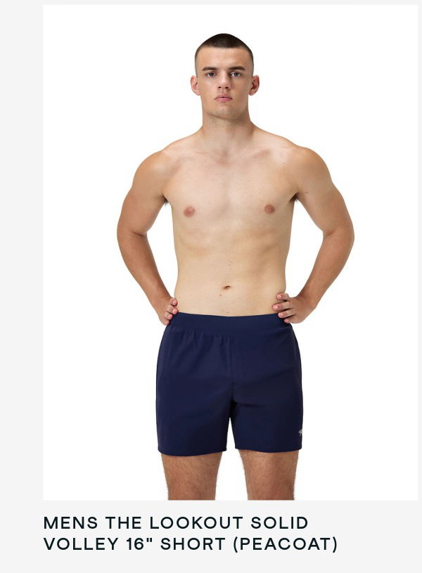 Mens The Lookout Solid Volley 16" Short (Peacoat)