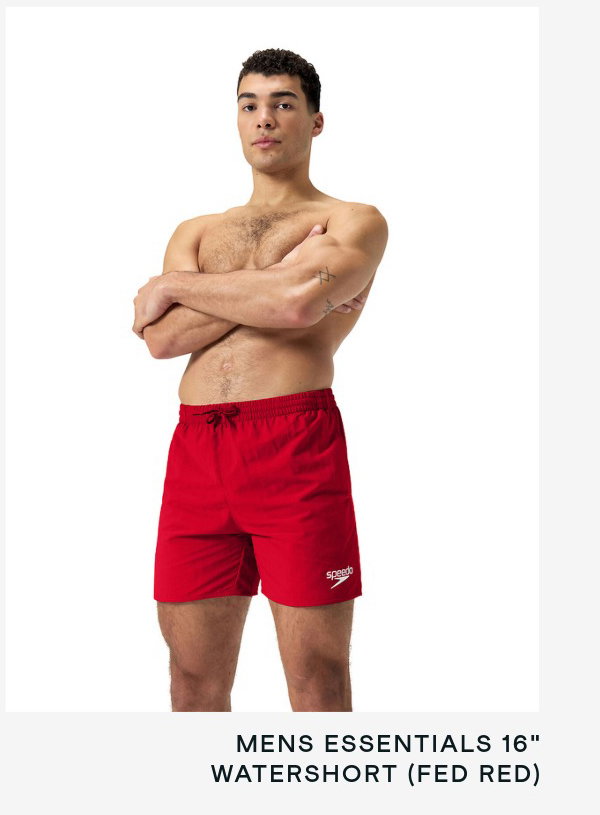 Mens Essentials 16 inch Watershort (Fed Red)