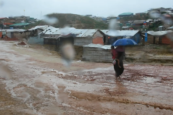 Monsoon rain in Cox's Bazar.