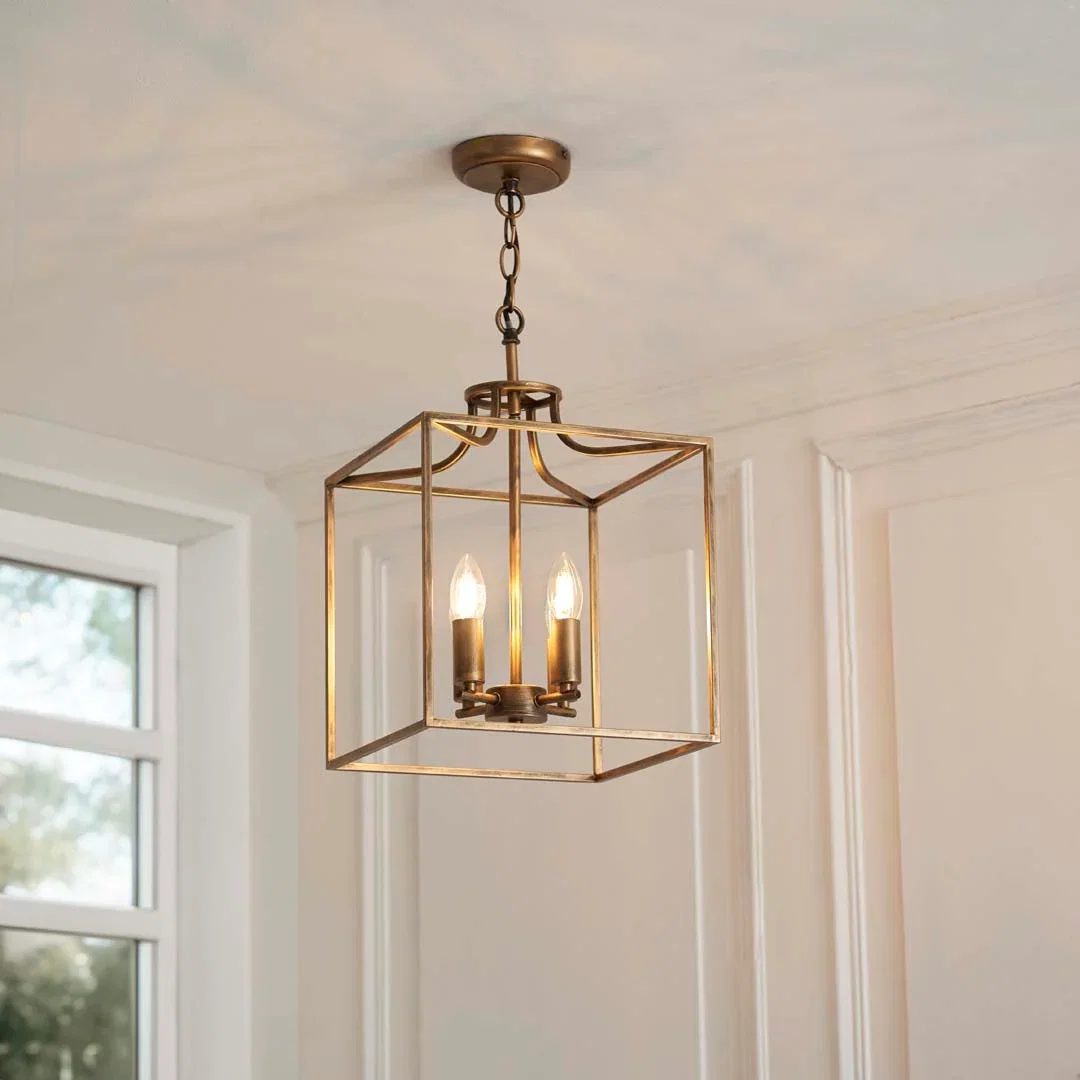 Image of Grove Antique Brass Ceiling Light