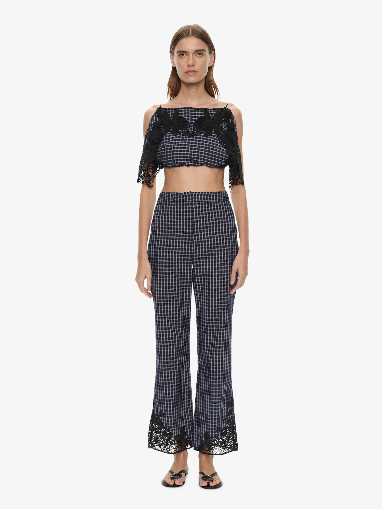Image of Maya Embroidered Handkerchief Trouser