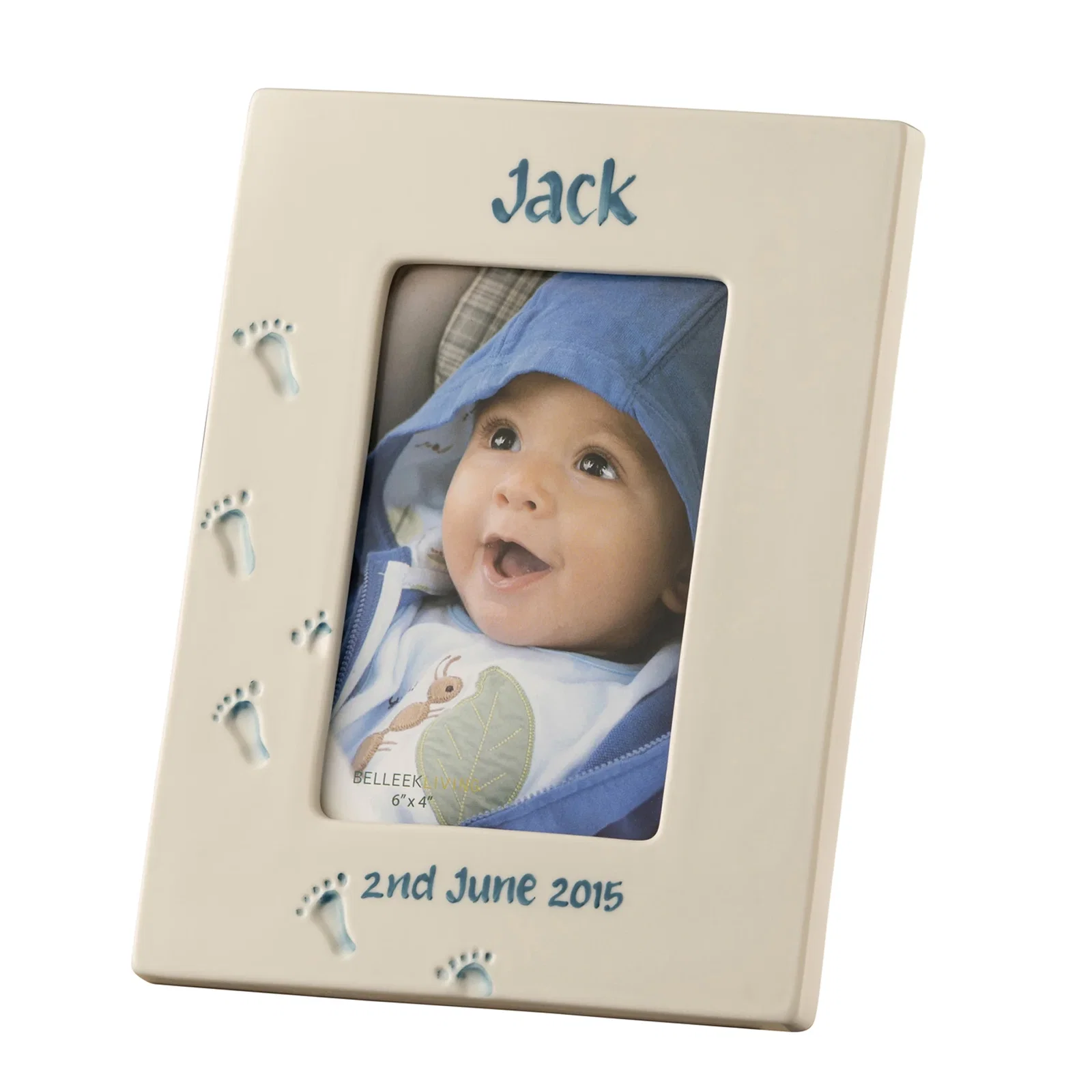 Image of Belleek Living Personalised Precious Memories 6x4 Frame Blue