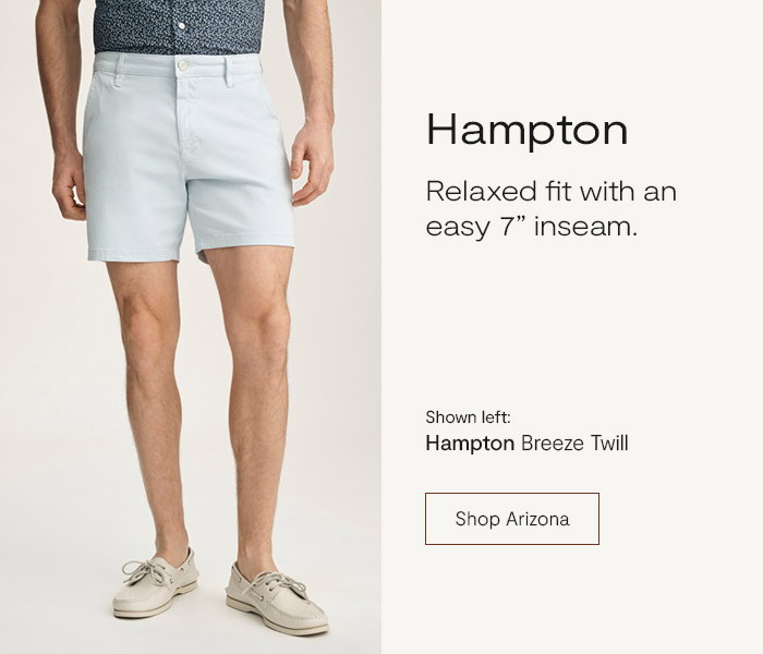 Hampton: Relaxed fit with an easy 7'' inseam
