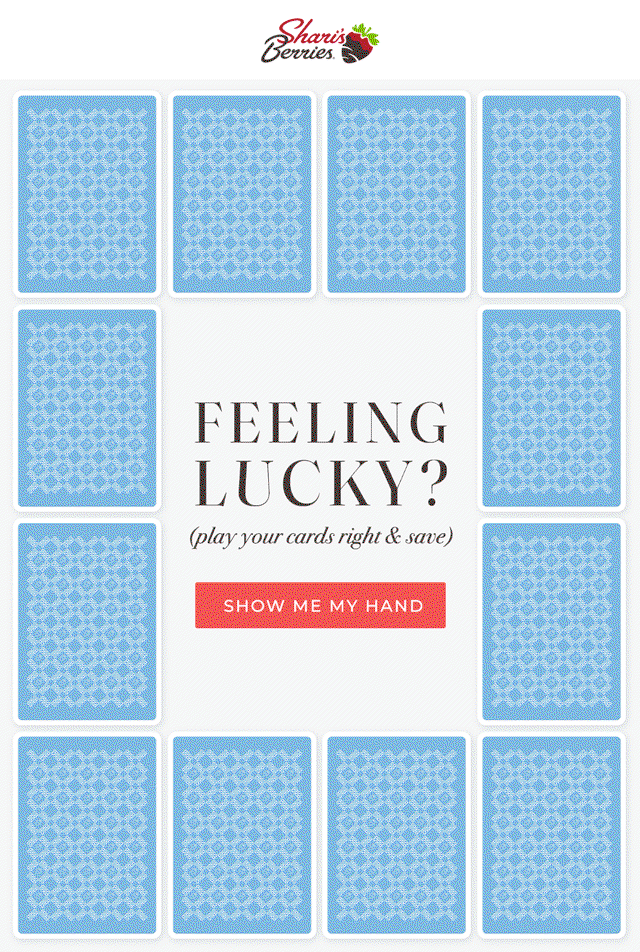 Feeling Lucky? (play your cards right & save)
