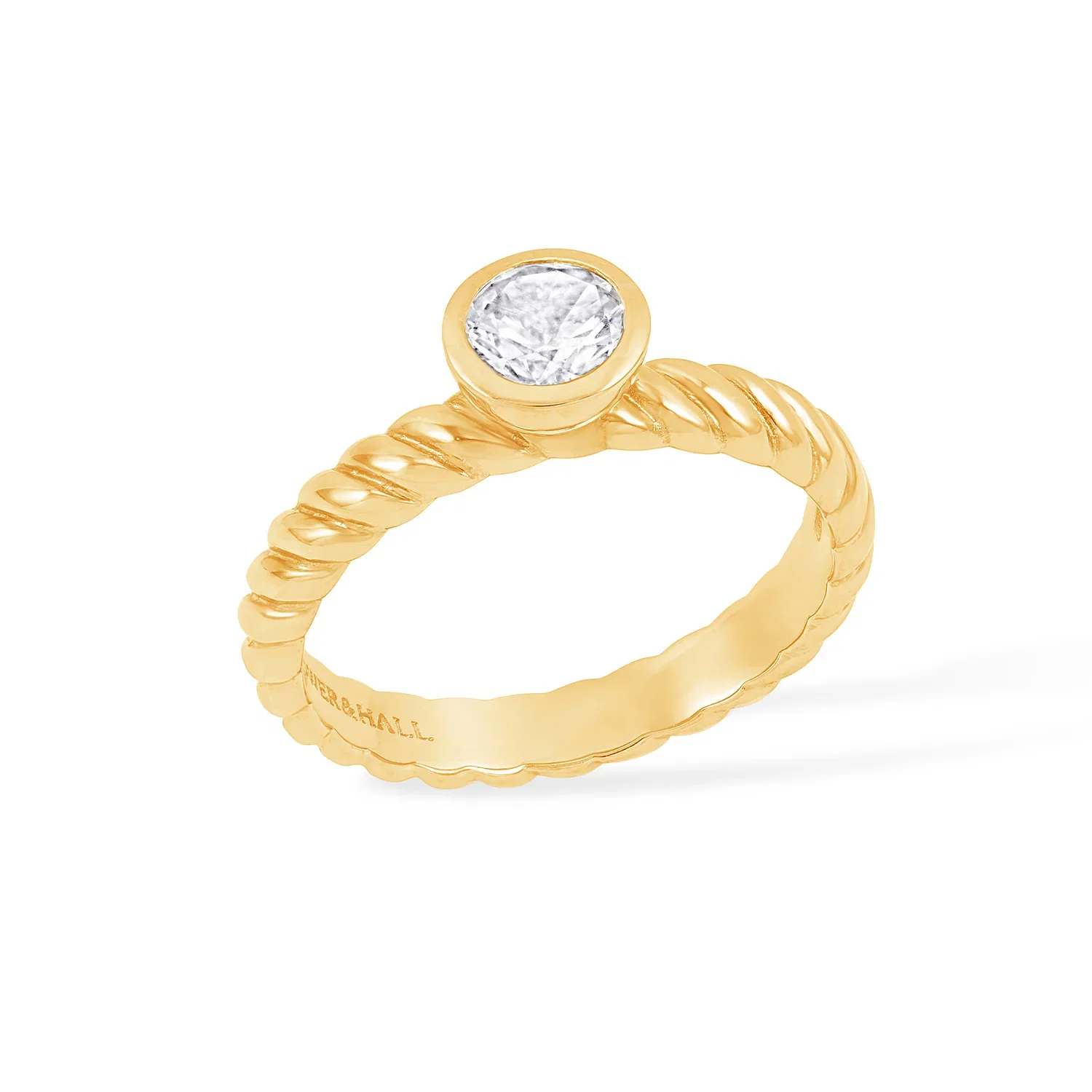Image of 14k Lab Grown Diamond Twist Twinkle™ Ring